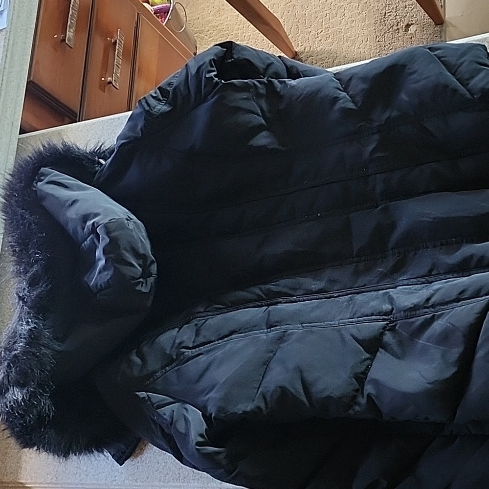 Calvin Klein Ladies XL Black Puffy Hooded Jacket - Picture 11 of 16